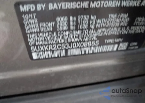 2018 BMW X5 Sdrive35I from USA, damaged, VIN 5UXKR2C53J0X08955